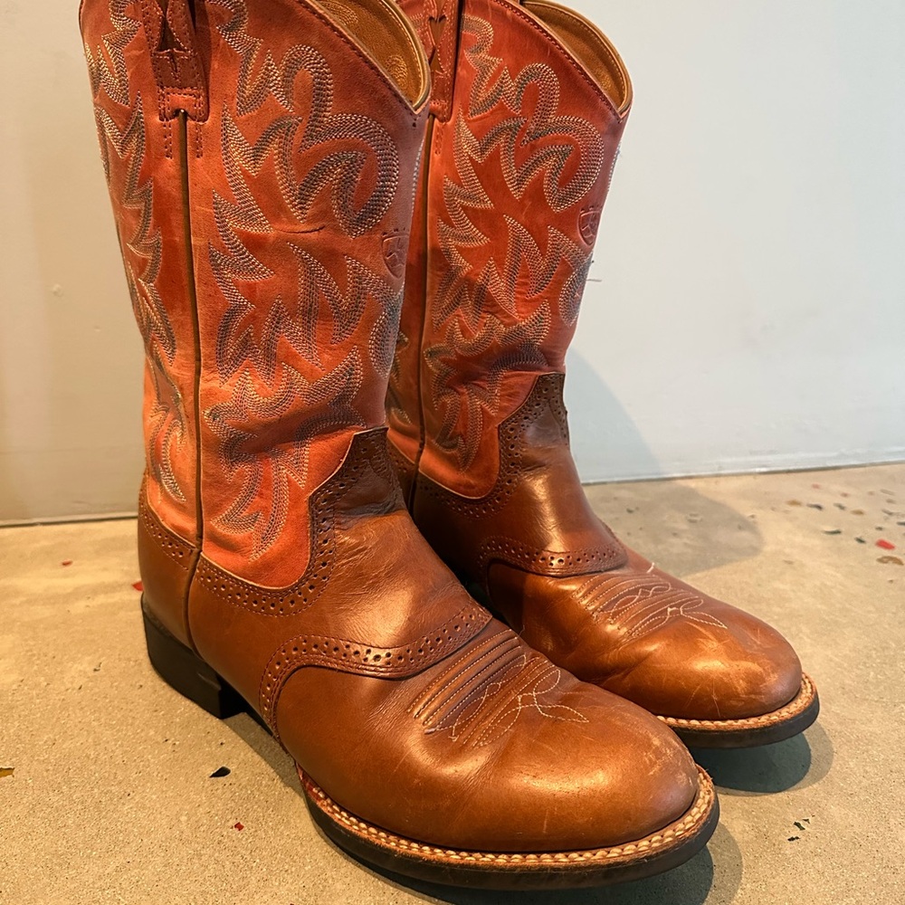Brown Leather Cowboy Boots